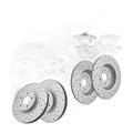 Front Rear Drilled Disc Brake Rotors Ceramic Brake Pads Set For Ford Escape