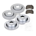 Front Rear Slotted Rotors Brake Ceramic Pads Kit for 2012-2018 Ford F-150 6 Lugs