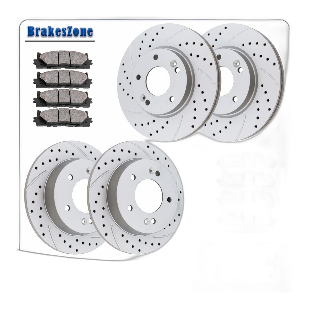 for Hyundai Veloster 2012-2016 Front and Rear Brake Rotors Pads Kit Brakes