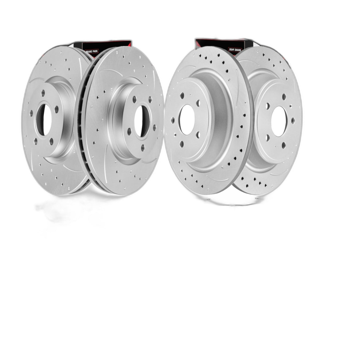 FWD Front Rear Disc Rotors Brake Pad Kit for 2017-2019 Ford Escape 1.5L 2.5L