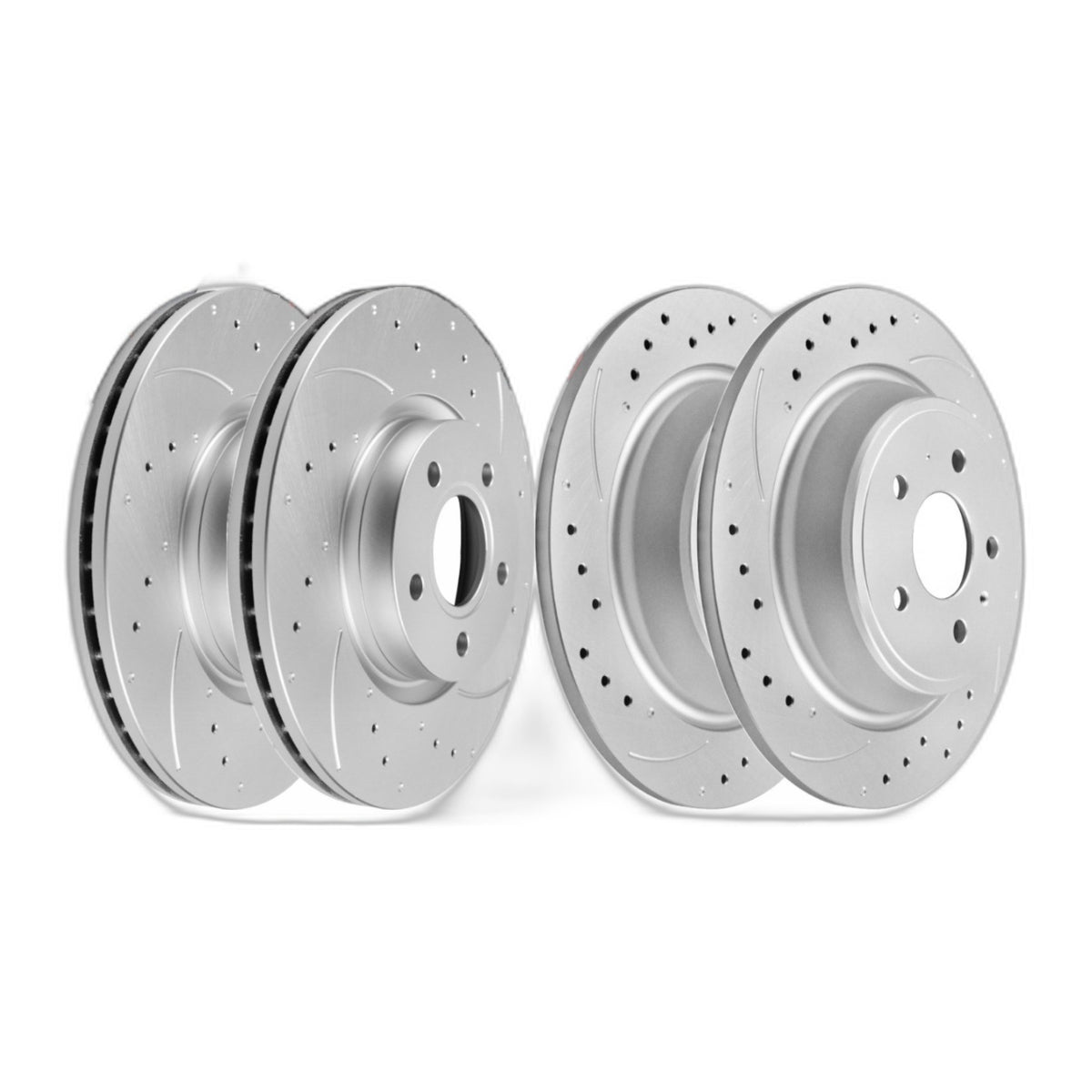 FWD 11.8" & 12.4" Front Rear Disc Rotors Brake Pad Kit for 2017-2019 Ford Escape