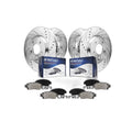 Detroit Axle Full Brake Kit — Front & Rear Rotors + Ceramic Pads ()