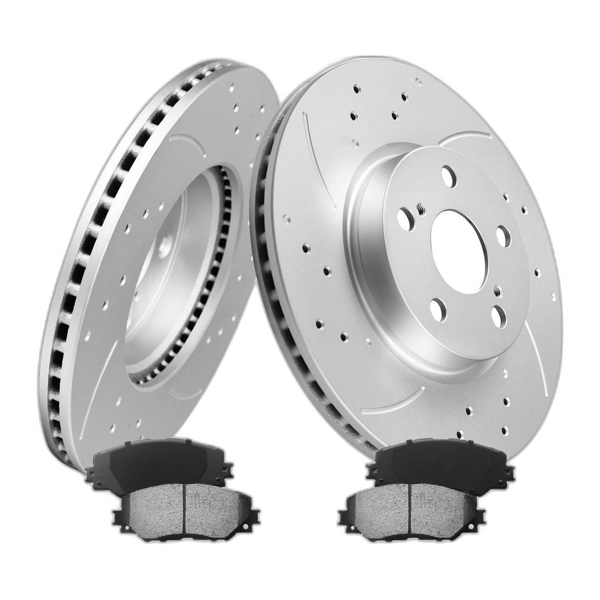 Front Brake Kit 6 Piece Rotors & Ceramic Pads for Corolla 2009-2018 275mm