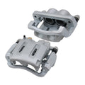 Pair Front Brake Calipers w/Bracket For 2005-2012 Ford F-250 Super Duty 6.2 6.7L