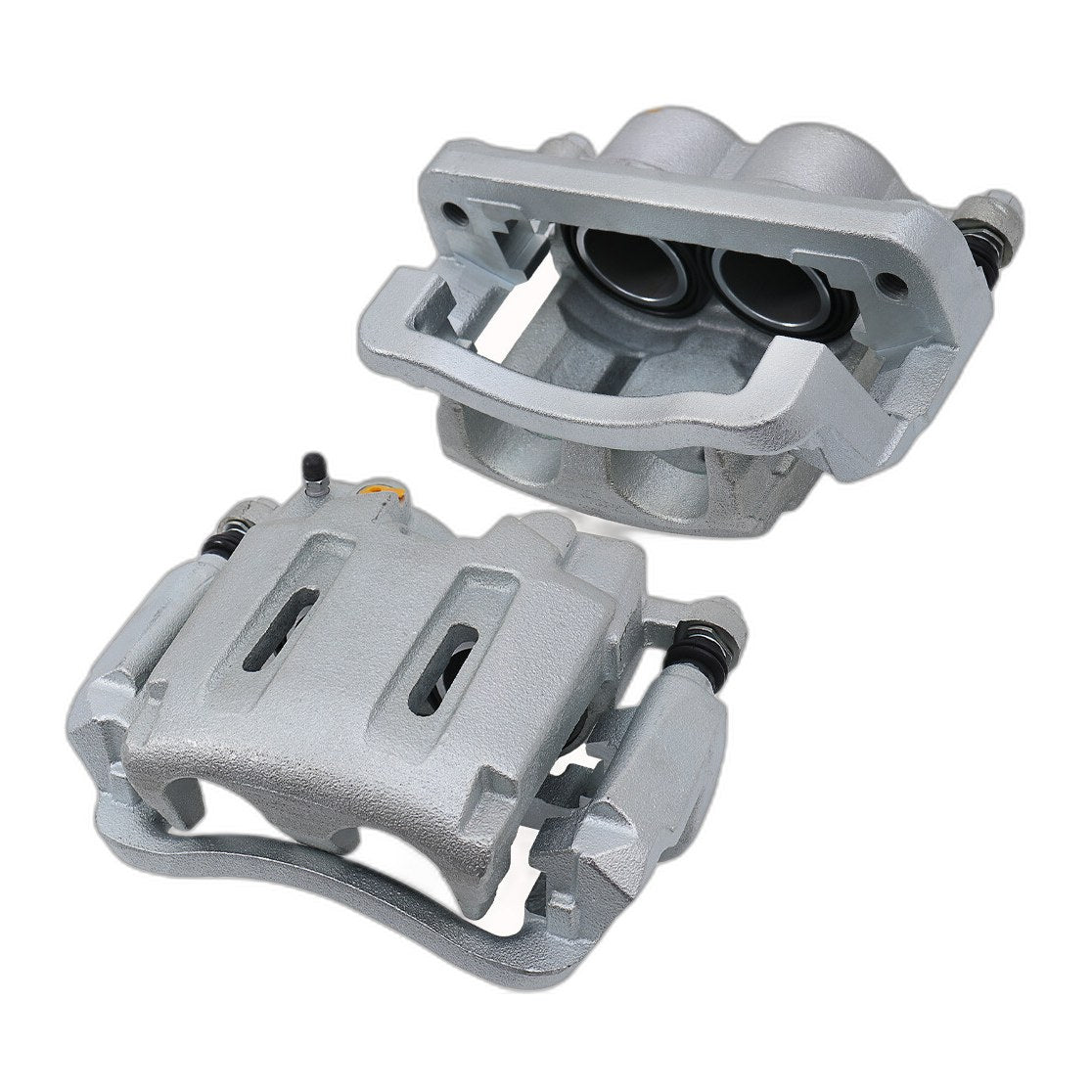 Pair Front Brake Calipers w/Bracket For 2005-2012 Ford F-250 Super Duty 6.2 6.7L
