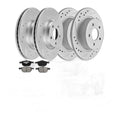 320mm Front and 280mm Rear Disc Brake Rotors Pad Kit for Ford Escape 2013-2016