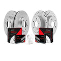 Front Rear Drilled Slotted Brake Rotors Pads Kit for Ford Escape 2013-2016 C-Max