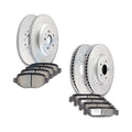 Front + Rear Brake Rotors And Ceramic Pads Kit For Ford Explorer Flex Taurus MKS