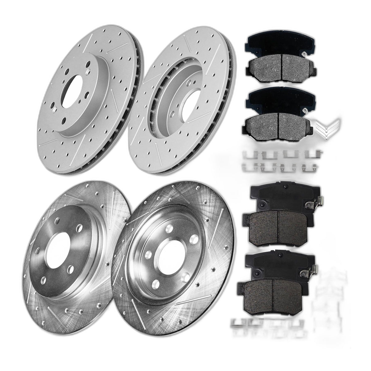 11.1" Front and 10.24" Rear Brake Kit Compatible with 03-07 Accord
