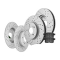 Front Rear Disc Rotors Ceramic Brake Pads Kit for 2013 - 2017 Honda Accord