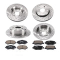 Front Rear Brake Rotors Ceramic Brakes Pads Kit for 2007 - 2017 Jeep Wrangler JK