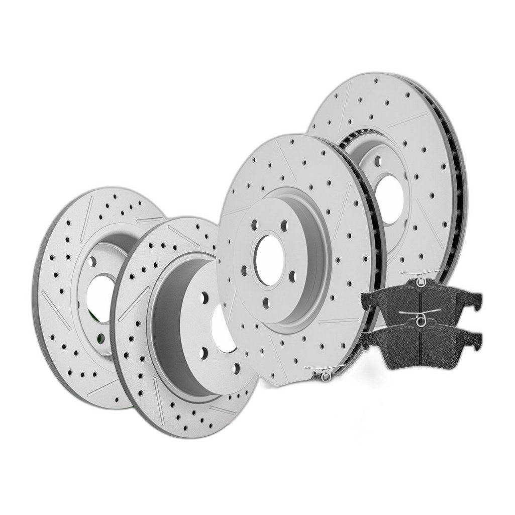 Front Rear Disc Rotors Ceramic Brake Pads Kit for Ford Escape Transit Connect