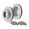 Front Brake Disc Rotors Ceramic Pads Kit for Ford F-250 F-350 F-450 Super Duty