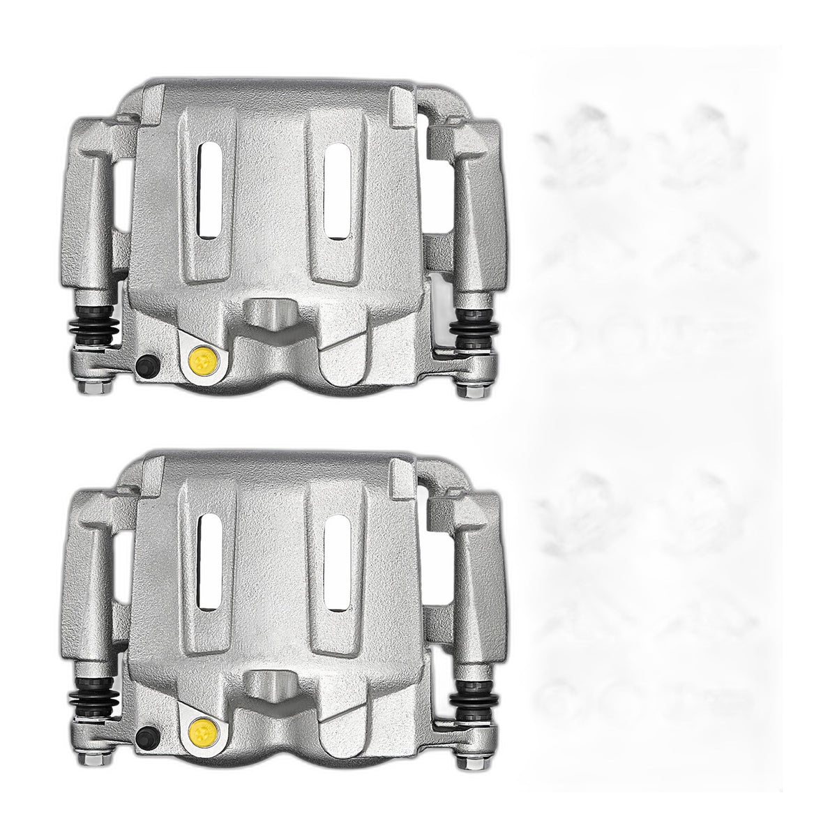 Pair Front Brake Calipers w/Brackets Fits Ford F-250 F-350 Super Duty 2005-2012