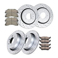 Front Rear Slotted Rotors Brake Ceramic Pads Kit for 2012-2020 Ford F-150 6 Lugs