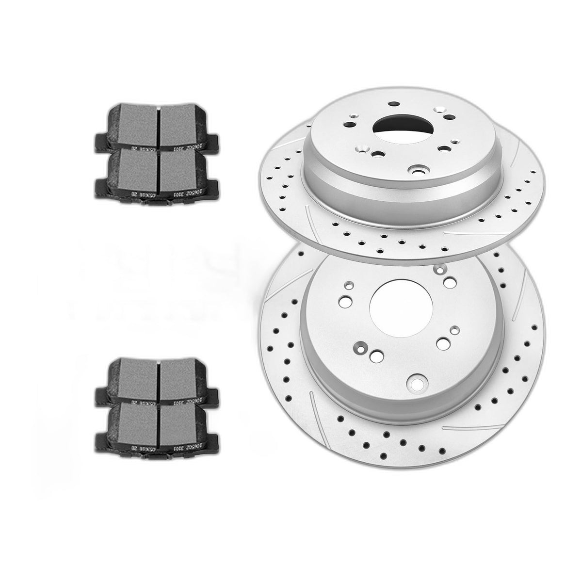 REAR Brake Rotors Ceramic Pads Kit for Honda CR-V 2005-2016 Acura RDX 2010-2018