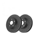 Front Drilled Slotted Brake Rotors Pair for Lexus, ES350 2007-2018, FWD V6 3.5L