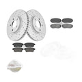 Front & Rear Drilled Rotors &Ceramic Brake Pads for Lincoln Mkx Ford Edge⭐