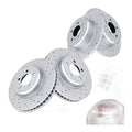 for RWD V6 Charger Challenger 300 Drilled Front Rear Brake Rotors Pads Kit