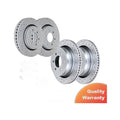 Front Rear Slotted Rotors and Brake Ceramic Pads Kits for Ford F-150 6 Lugs