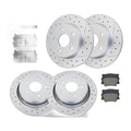 Front Rear Brake Rotors Pads Kit for Dodge Durango Chrysler Aspen Slotted
