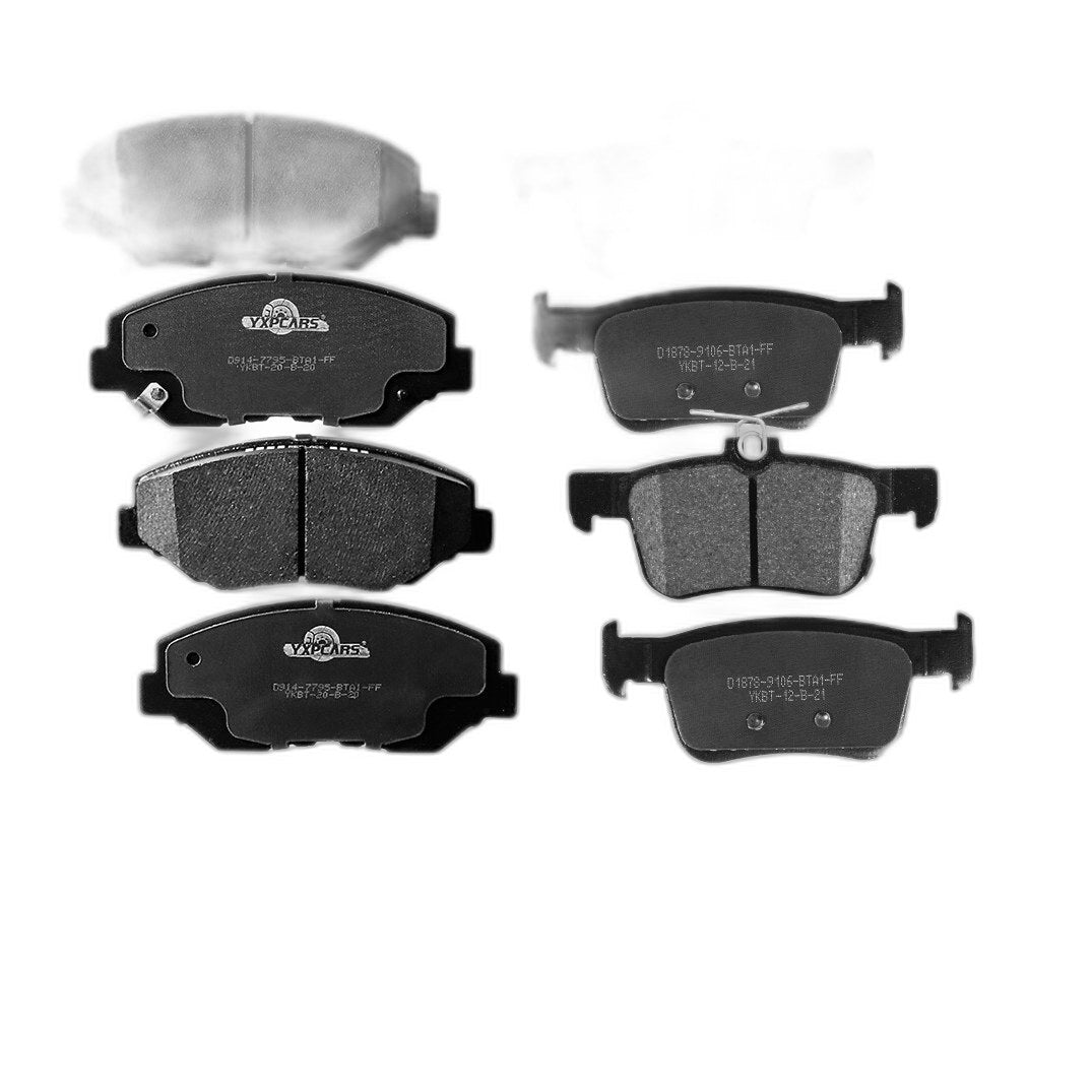 Front and Rear Ceramic Brake Pads Kit For 2016 2017 2018 2019 - 2021 Honda Civic