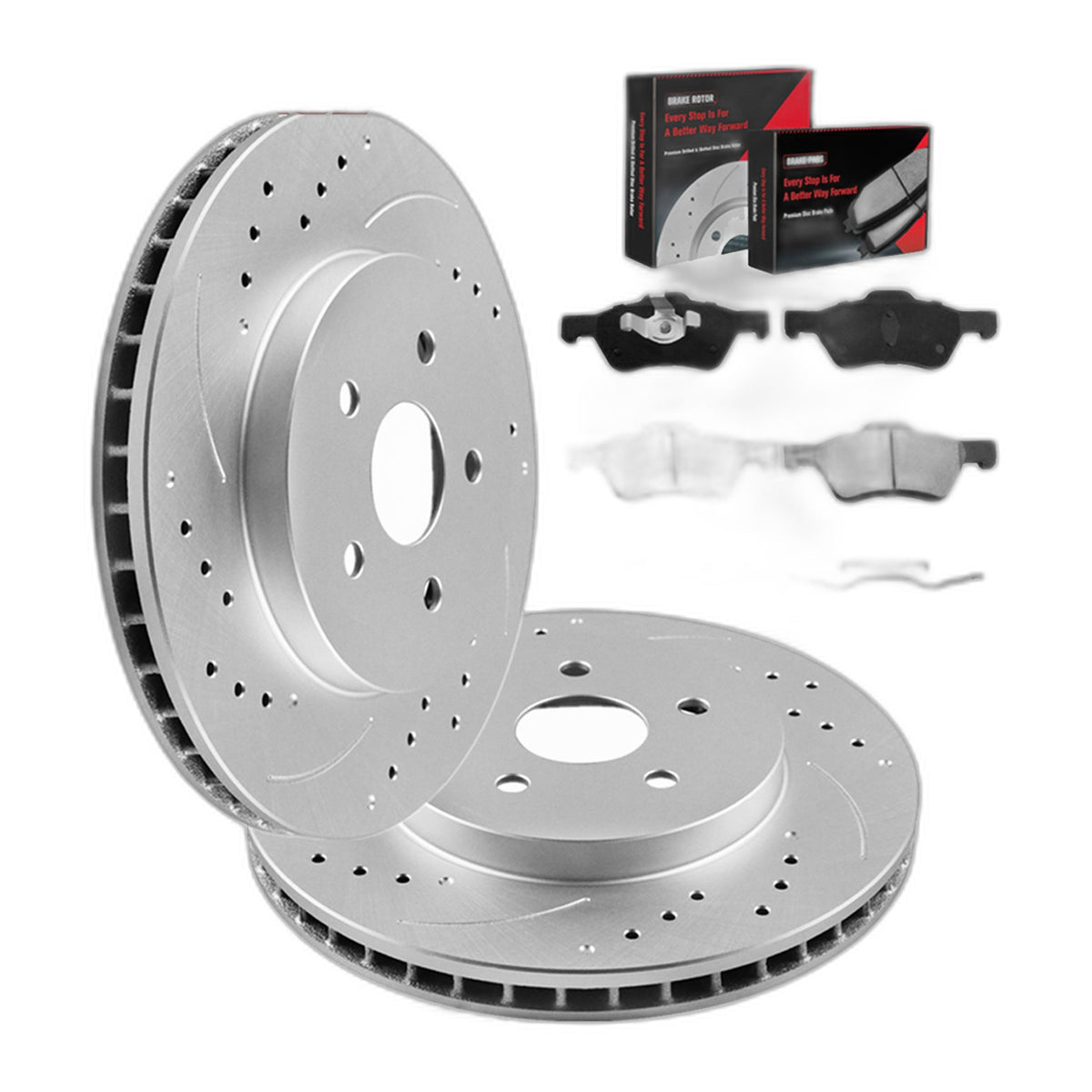 Front Disc Rotors and Brake Pads for Ford Escape Mazda Tribute Mercury Mariner