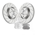 Front Drilled Brake Rotors Disc Brakes Pads for 2007-2014 Ford Edge Lincoln MKX