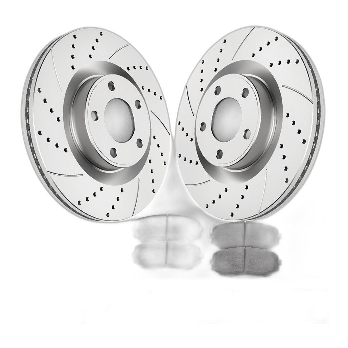 Front Drilled Brake Rotors Disc Brakes Pads for 2007-2014 Ford Edge Lincoln MKX