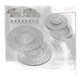 Front & Rear Drilled Brake Rotors Ceramic Brake Pads For 2020-2025 Ford Explorer