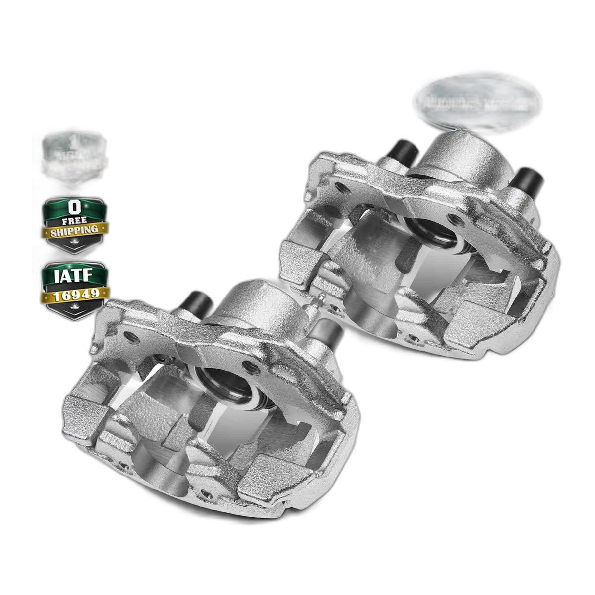 Pair Front Disc Brake Caliper with Bracket for Ford Focus 2012-2018 Escape C-Max