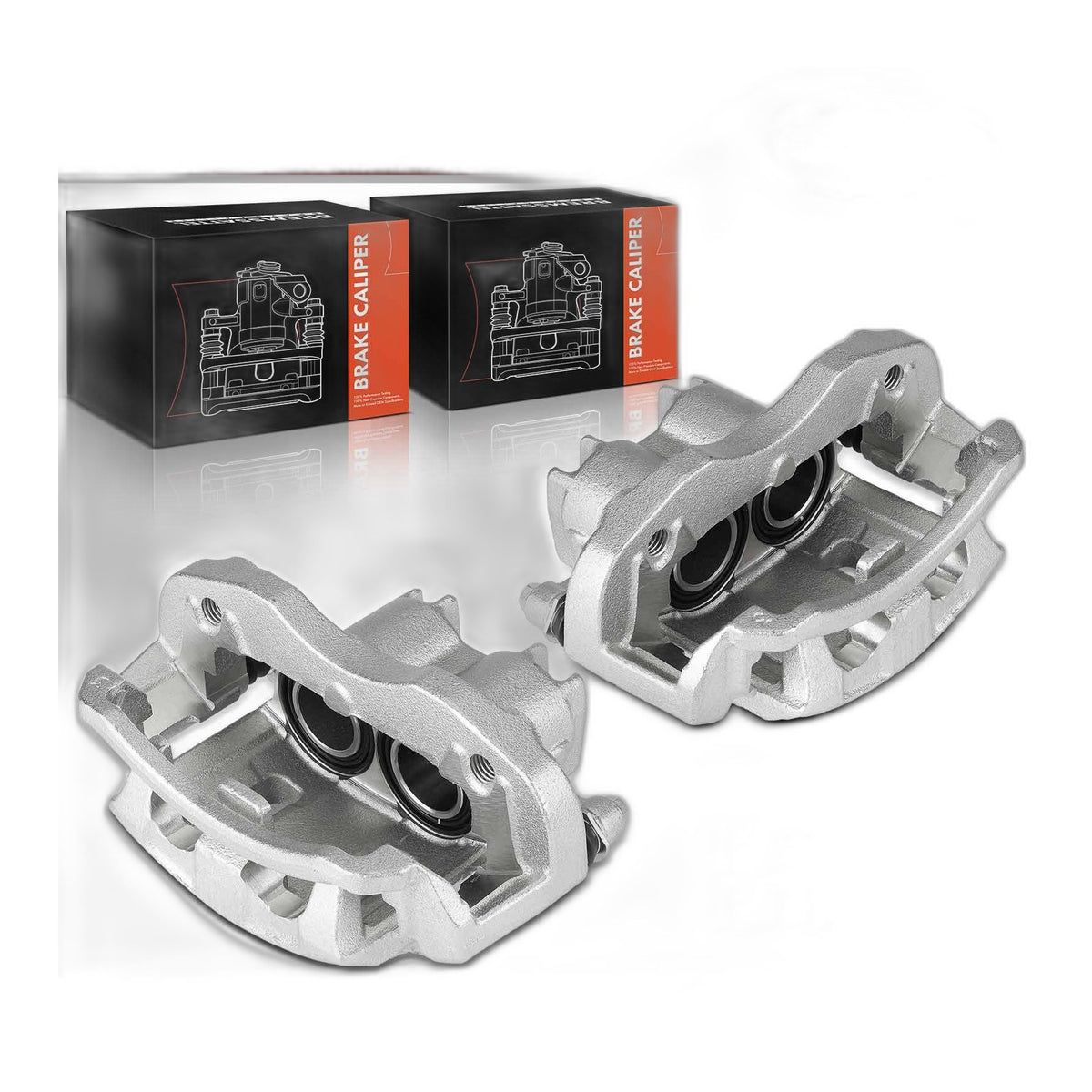 Pair Rear Brake Calipers with Bracket for Ford F-250 F-350 Super Duty 1999-2000