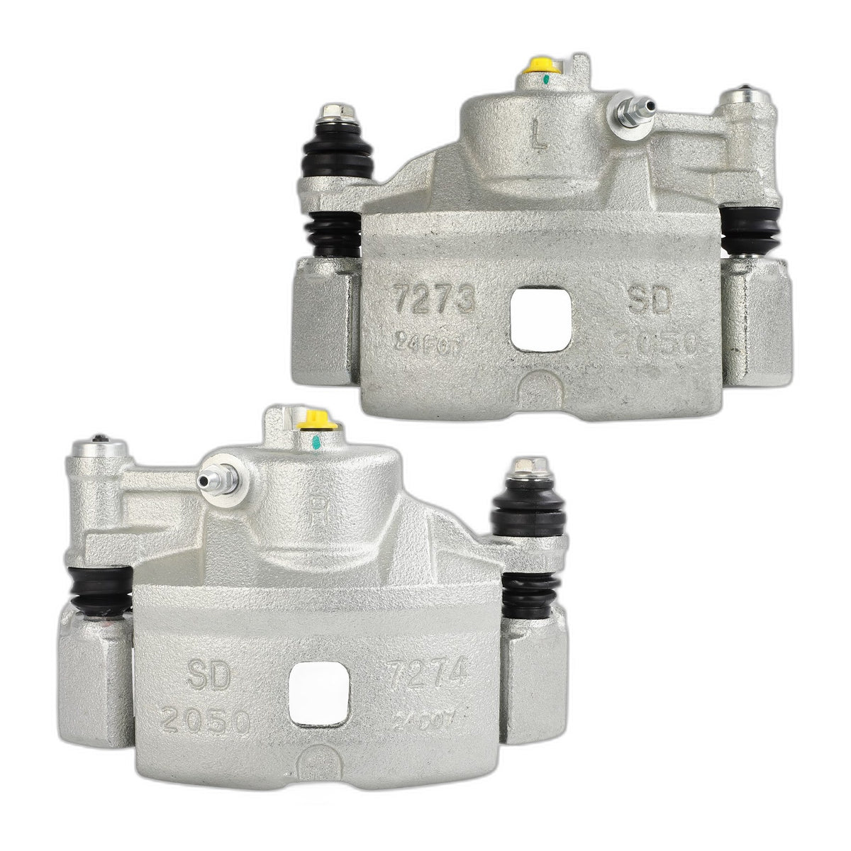 Pair Front Brake Calipers With Bracket For 1990-2000 Honda Civic