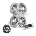 Front Rear Disc Brake Rotors and Ceramic Pads Kit for 2013 - 2016 Ford Escape
