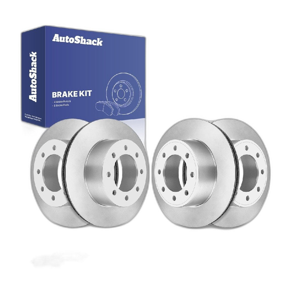 Front Rear Brake Rotors Ceramic Pads for Ford F-250 Super Duty 2004