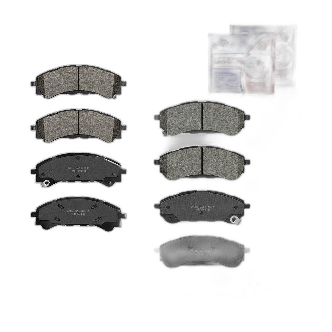 Front and Rear Ceramic Brake Pads Set for 2019 2020 2021 2022 2023 Ford Ranger