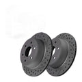 Rear Drilled Slotted Brake Rotors Pair for Chevy Silverado 1500 2018