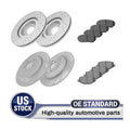 Front Rear Drilled Disc Brake Rotors Ceramic Pads Kit for Ford Edge Lincoln Mkx