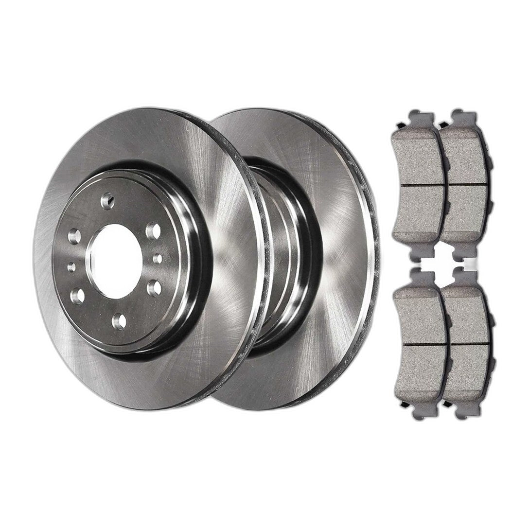 Rear Brake Rotors Ceramic Pads Kit for 2004-2011 Ford F-150 6 Lug