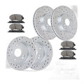 Front and Rear Brake Rotors Pads Kit for Honda Accord LX 2008-2017 Slotted