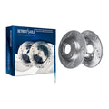 S-800229x2 Rear Drilled and Slotted Brake Rotors (Pair) Fits 2016-2023 Mazda