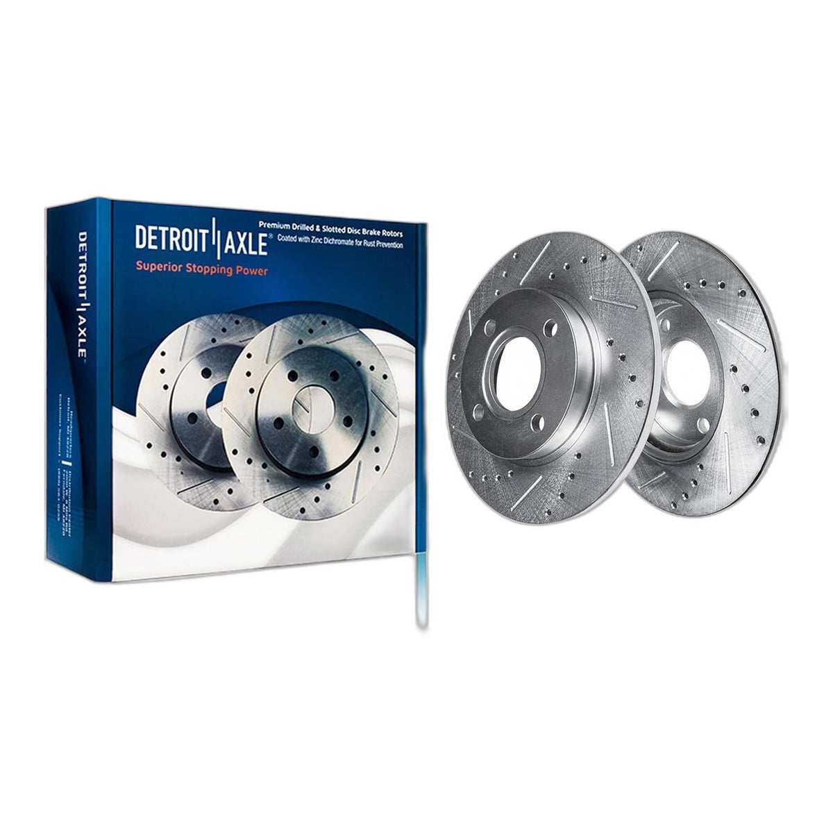 S-800229x2 Rear Drilled and Slotted Brake Rotors (Pair) Fits 2016-2023 Mazda