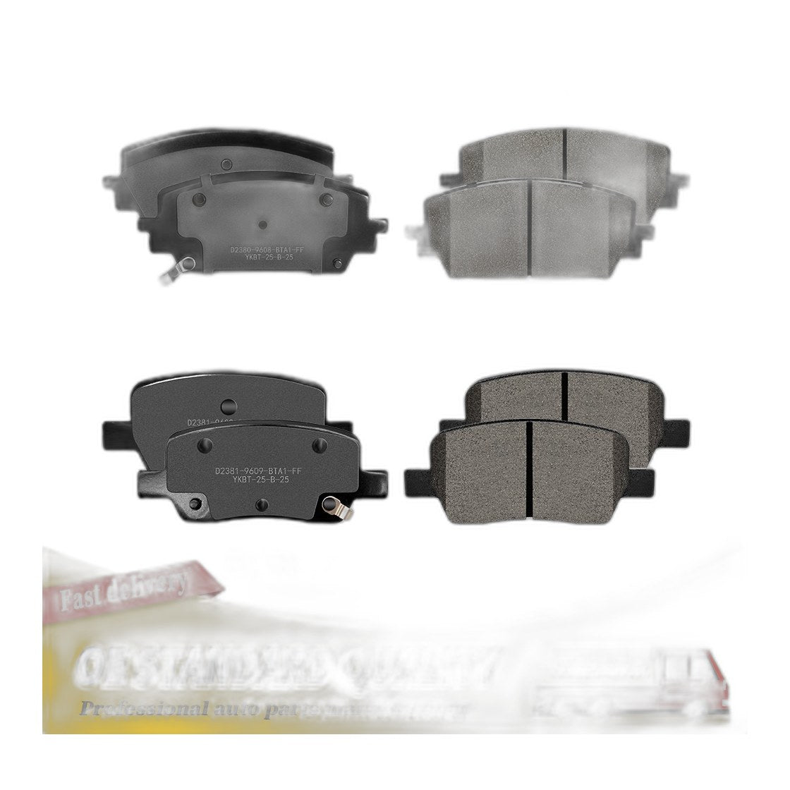 Front Rear Ceramic Brake Pads Set For Hyundai Santa Cruz Santa Fe Kia Sorento