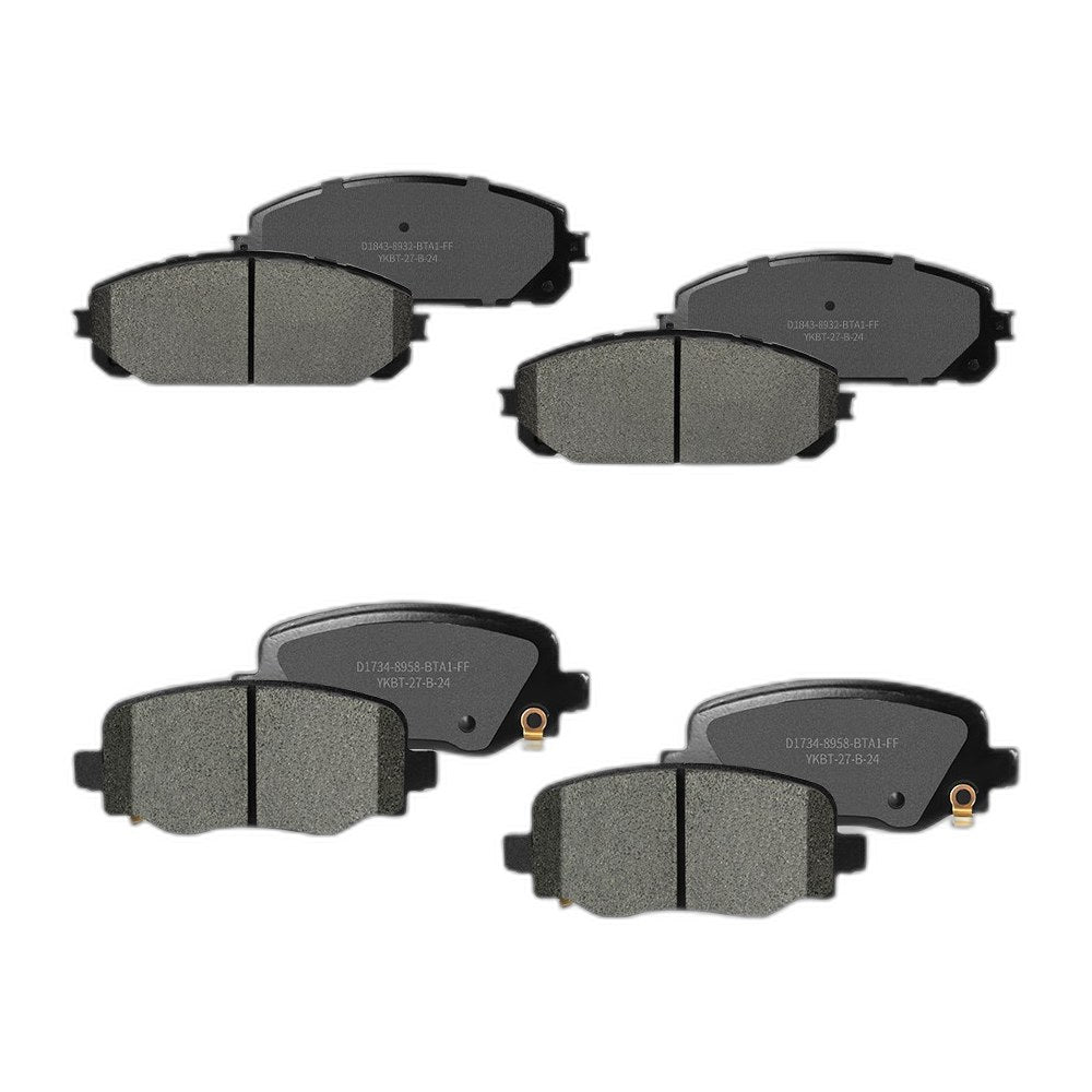 Front And Rear Ceramic Brake Pads Set For 2016 - 2023 Jeep Cherokee