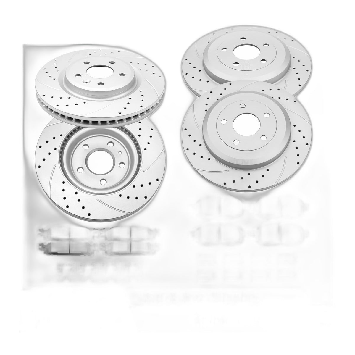 Front Rear Brake Rotors Pads Kit for Ford Explorer Lincoln MKS 2011-2012 Brakes