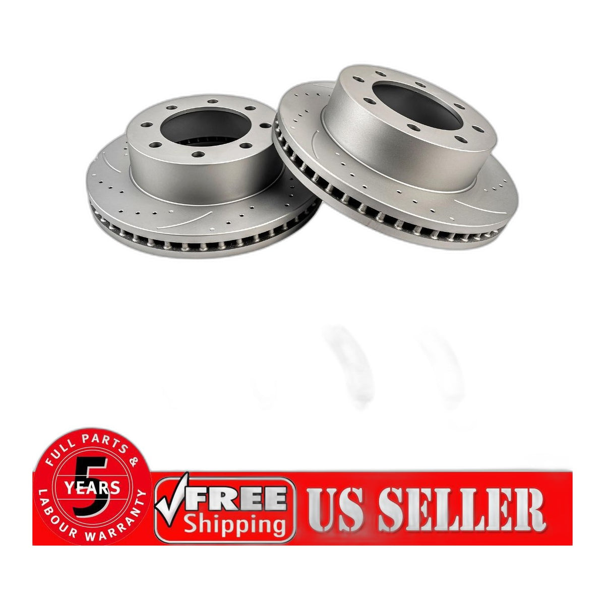Front Brake Rotors& Front Brake Pads Fits 05-07 F-250/350 6.0L 05-10 F-250 5.4L