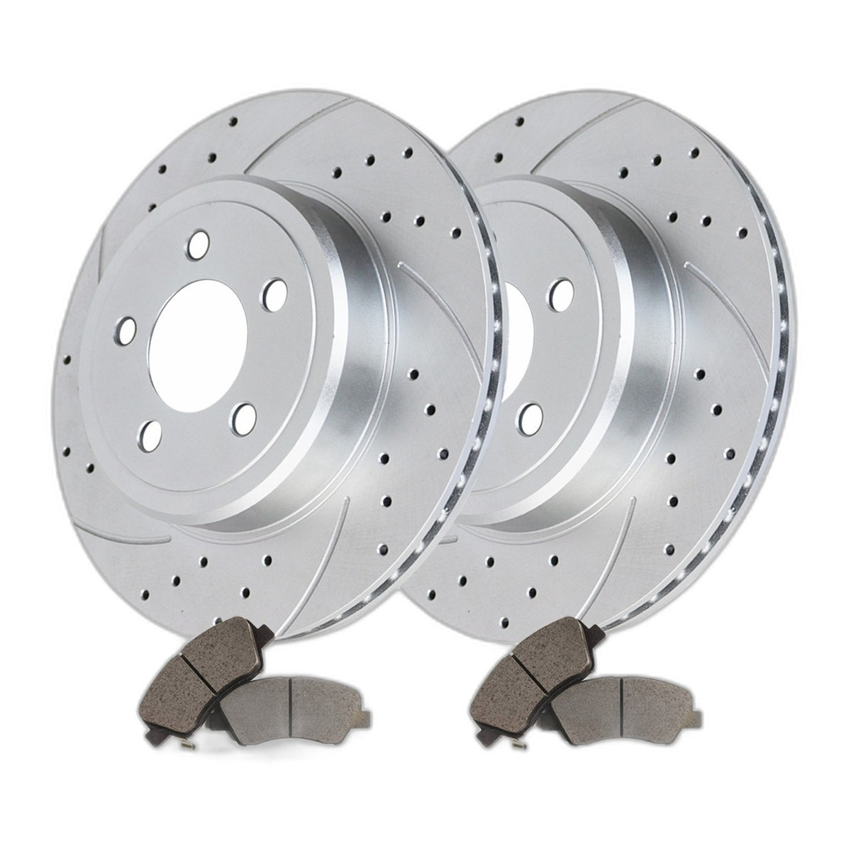REAR Brake Rotors Pads Kit for Chrysler 300 2005-2023 5.7L or AWD V6 Drilled