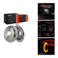 A-Premium 11.24 inch Rear Vented Brake Rotors & Ceramic Pads Kit