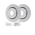 Front Brake Rotors + Pads Kit for Ford F-150 2010-2020 Drilled Slotted Brakes