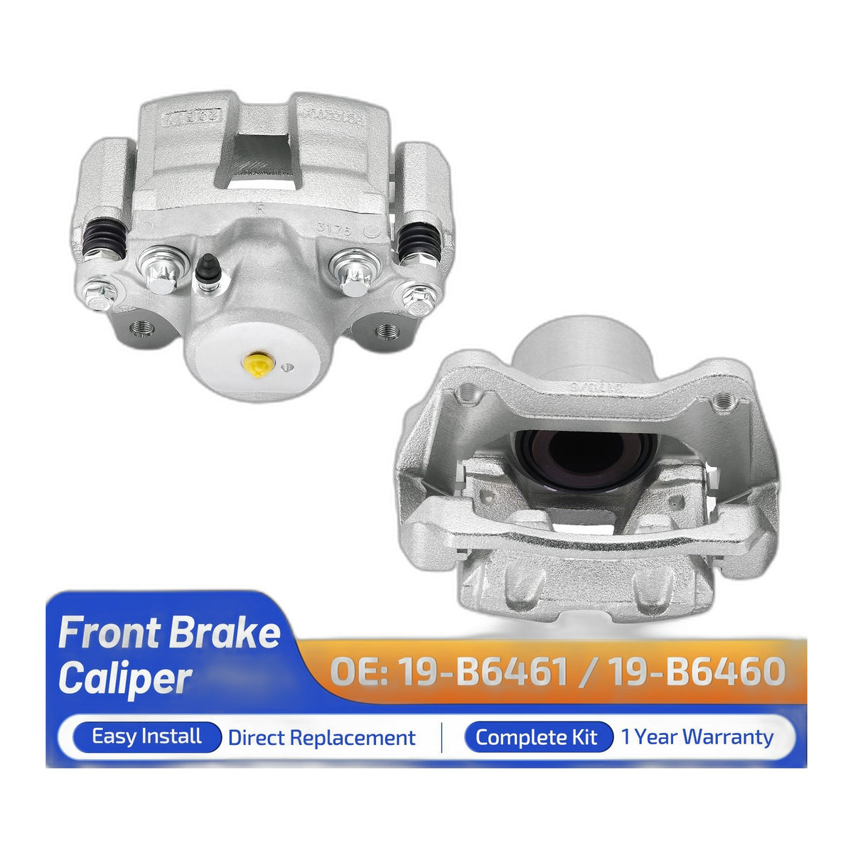 Pair Front Brake Calipers with Bracket For Hyundai Sonata 2011-2014 2.0L 2.4L